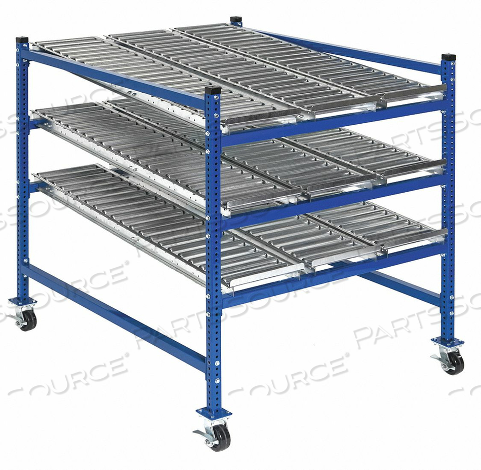 FLOW CELL MOBILE GRAVITY RACK 48"W X 72"D X 54"H by UNEX Manufacturing FLOW CELL MOBILE GRAVITY RACK 48"W X 72"D X 54"H by UNEX Manufacturing