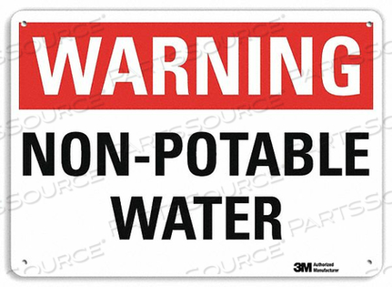 WARNING SIGN NON POTABLE WATER 10 IN H by Lyle Signs Inc. WARNING SIGN NON POTABLE WATER 10 IN H by Lyle Signs Inc.