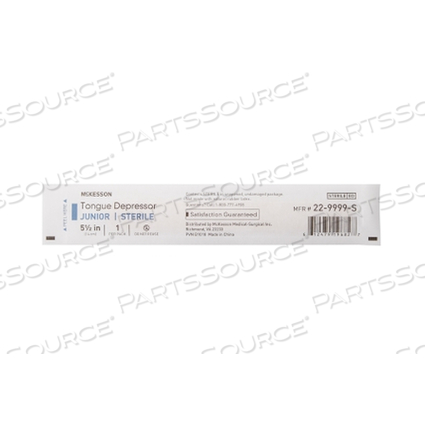 STERILE TONGUE DEPRESSOR, JUNIOR (100 PER BOX) by McKesson