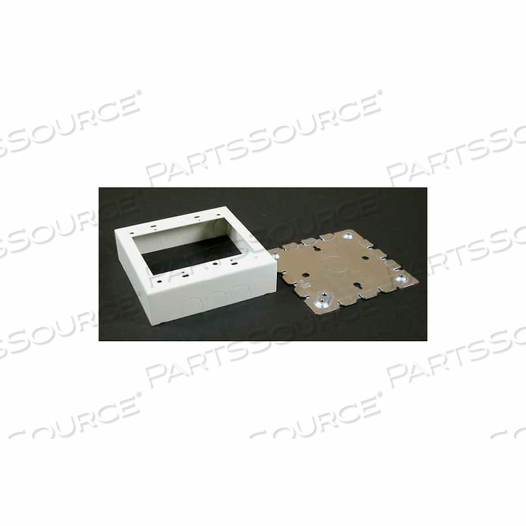 DEVICE OUTLET, 2 GANG, STEEL, IVORY, LXWXD: 4.75 X 4.75 X 1.75 IN. by Wiremold DEVICE OUTLET, 2 GANG, STEEL, IVORY, LXWXD: 4.75 X 4.75 X 1.75 IN. by Wiremold