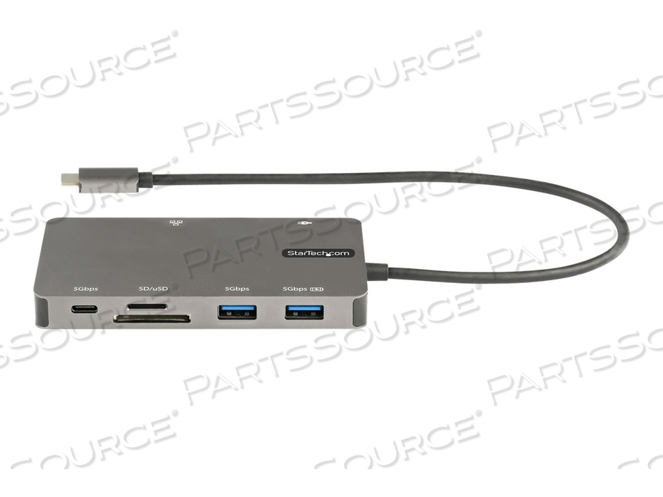 USB C MULTIPORT ADAPTER, HDMI 4K 30HZ OR VGA TRAVEL DOCK, 5GBPS USB 3.0 HUB (USB A / USB C PORTS), 100W POWER DELIVERY, SD/MICROSD SLOT, GBE by StarTech.com Ltd. USB C MULTIPORT ADAPTER, HDMI 4K 30HZ OR VGA TRAVEL DOCK, 5GBPS USB 3.0 HUB (USB A / USB C PORTS), 100W POWER DELIVERY, SD/MICROSD SLOT, GBE by StarTech.com Ltd.