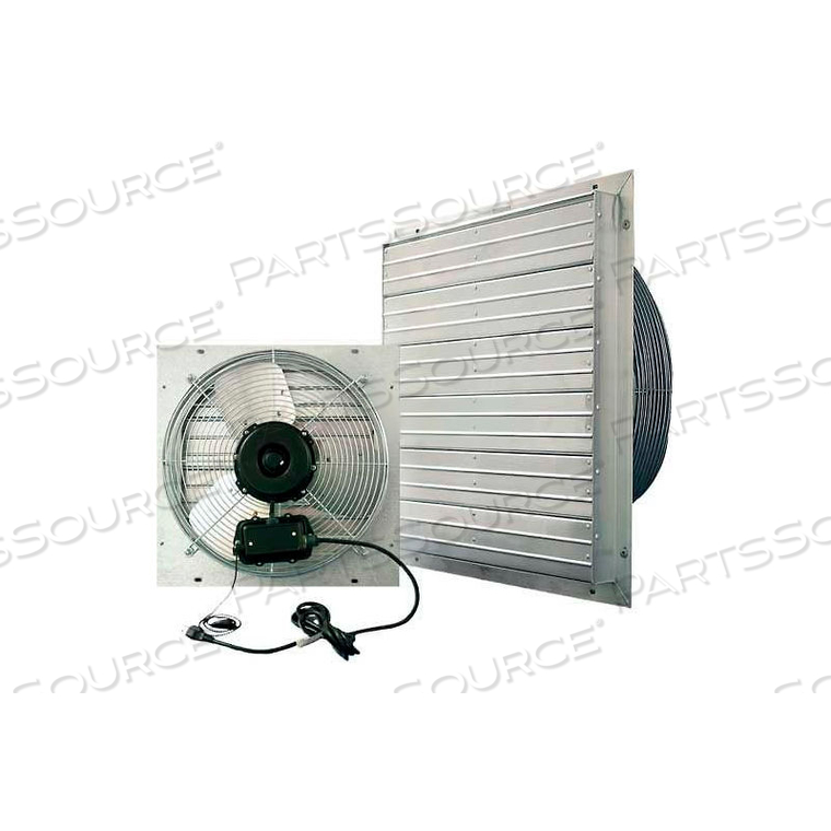 ES SHUTTER FAN 12", INDOOR/OUTDOOR, 115V,1PH, 3 SPEED, ALUMINUM SHUTTERS, 9' CORD by J & D Manufacturing ES SHUTTER FAN 12", INDOOR/OUTDOOR, 115V,1PH, 3 SPEED, ALUMINUM SHUTTERS, 9' CORD by J & D Manufacturing