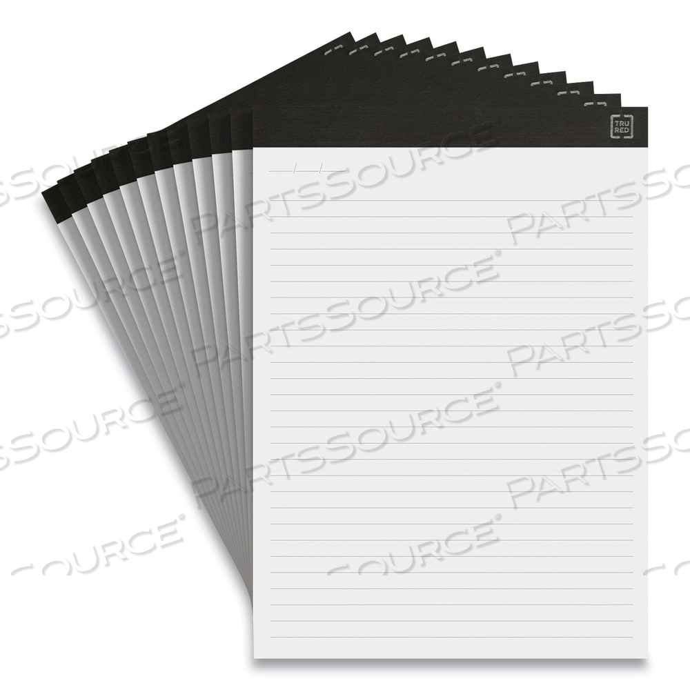 NOTEPADS, WIDE/LEGAL RULE, 50 WHITE 8.5 X 11.75 SHEETS by TRU RED NOTEPADS, WIDE/LEGAL RULE, 50 WHITE 8.5 X 11.75 SHEETS by TRU RED