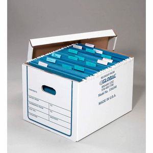 CORRUGATED TRANSFER FILE RECORD STORAGE BOX WITH LID 15-1/4X12-1/4X10-1/4, PRICE EACH by Connecticut Cont Corp