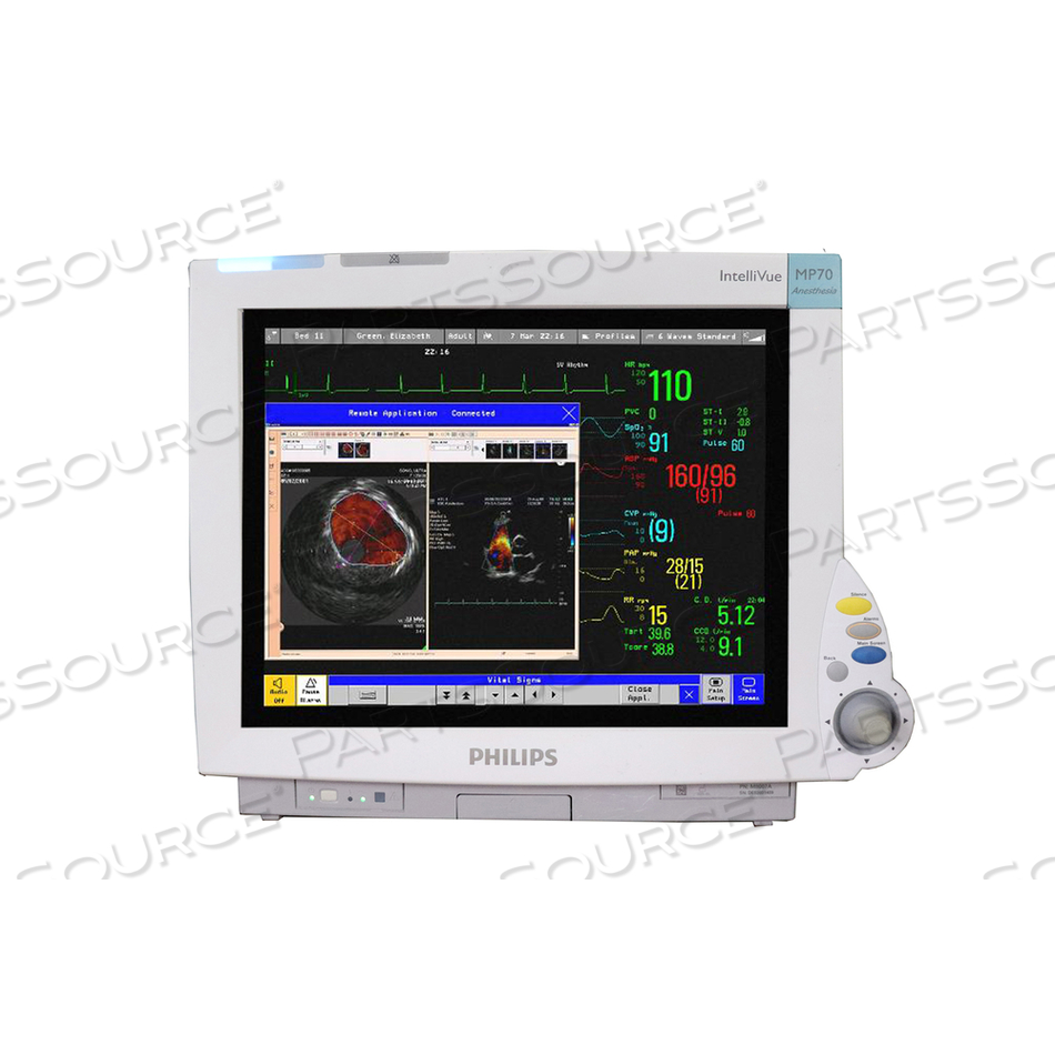 INTELLIVUE MP70 PATIENT MONITOR, 8 WAVES, SOFTWARE GENERAL / INTENSIVE CARE-F, BACKUP BATTERY OPTION 