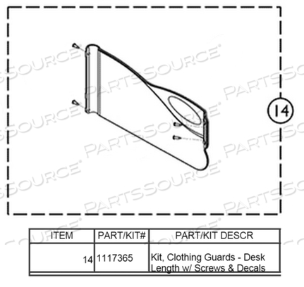 KIT, CLOTHING GUARD, CONVENTIONAL, DESK LENGTH, 12-1/8IN WIDTH, 5IN HEIGHT, COMPOSITE, WITH SCREWS, DECALS, FOR WHEELCHAIRS by Invacare Corporation KIT, CLOTHING GUARD, CONVENTIONAL, DESK LENGTH, 12-1/8IN WIDTH, 5IN HEIGHT, COMPOSITE, WITH SCREWS, DECALS, FOR WHEELCHAIRS by Invacare Corporation