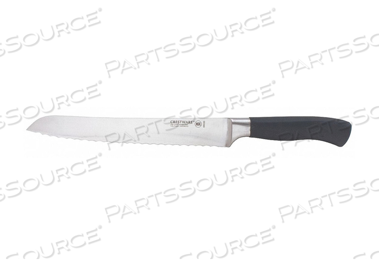 BREAD KNIFE SERRATED 9 IN L BLACK by Crestware BREAD KNIFE SERRATED 9 IN L BLACK by Crestware
