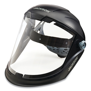 JACKSON SAFETY MAXVIEW PREMIUM RATCHET FACESHIELD, CHIN GUARD, CLEAR PC, UNCOATED by Jackson Safety