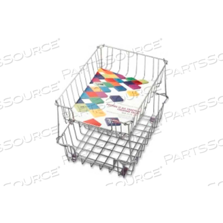 WIRE DESK TRAY LETTER SIZE 10" X 14-1/8" X 3" SILVER by Fellowes