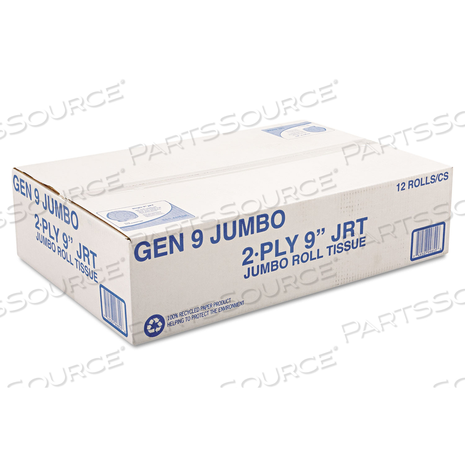 JUMBO ROLL BATH TISSUE, SEPTIC SAFE, 2-PLY, WHITE, 3.3" X 700 FT by General Supply JUMBO ROLL BATH TISSUE, SEPTIC SAFE, 2-PLY, WHITE, 3.3" X 700 FT by General Supply