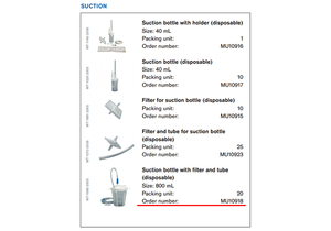SUCTION BOTTLE, 800ML VOLUME, DISPOSABLE, WITH FILTER AND TUBE, FOR USE WITH: FOR ISOLETTE 8000 INCUBATOR by Draeger Inc.