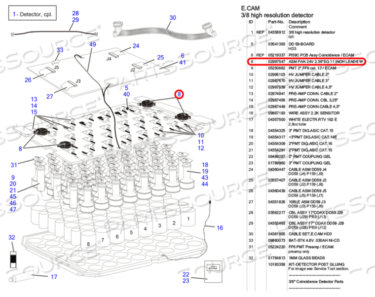 24V 2.36" FAN ASSEMBLY by Siemens Medical Solutions