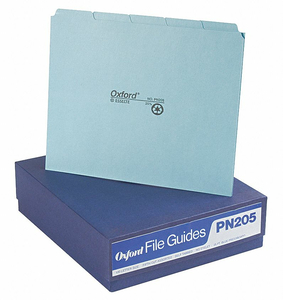 FILE GUIDE SET WRITE-ON TABS BLUE PK100 by Tops