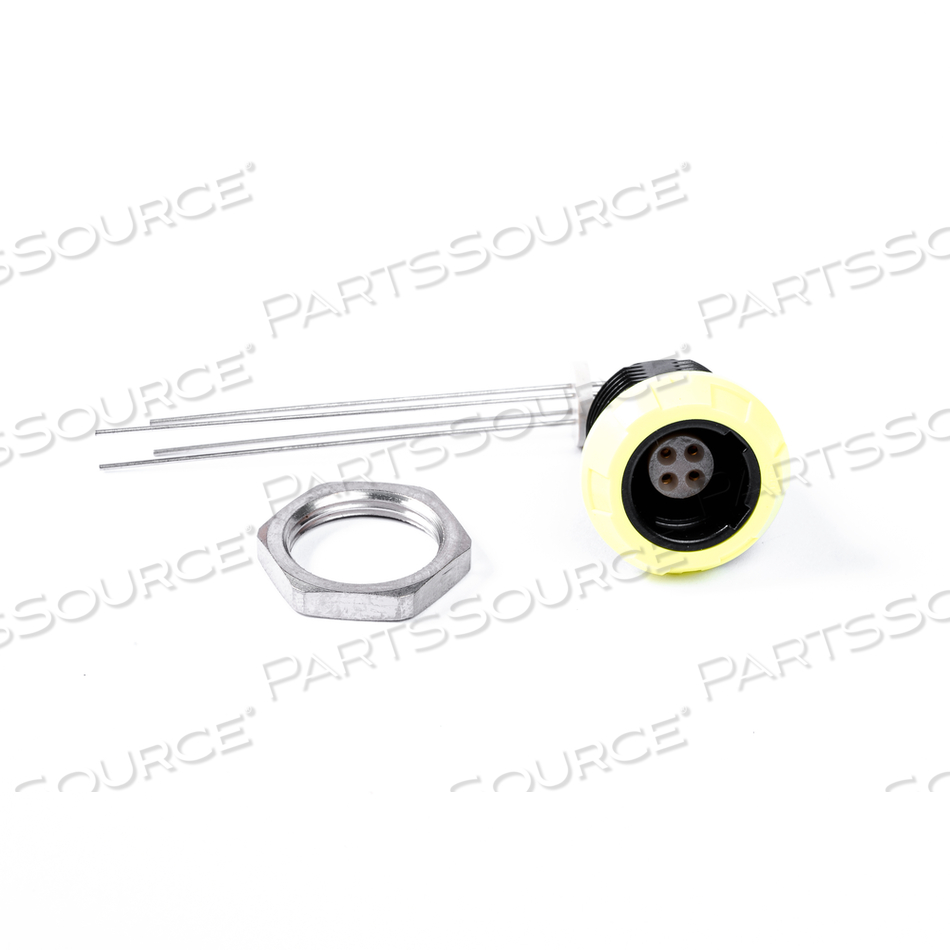 HEATER WIRE SOCKET, 4-WAY, WITH YELLOW RING 