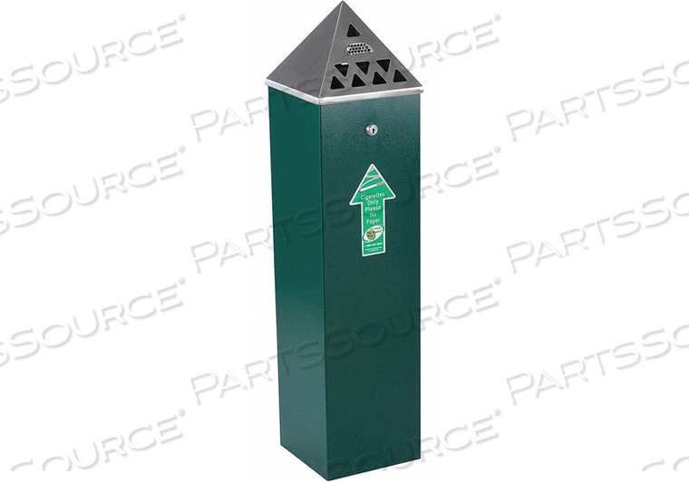 CIGARETTE RECEPTACLE 1-3/4 GAL. GREEN by Smokers Oasis