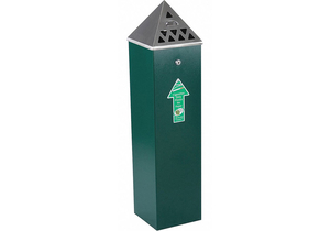 CIGARETTE RECEPTACLE 1-3/4 GAL. GREEN by Smokers Oasis