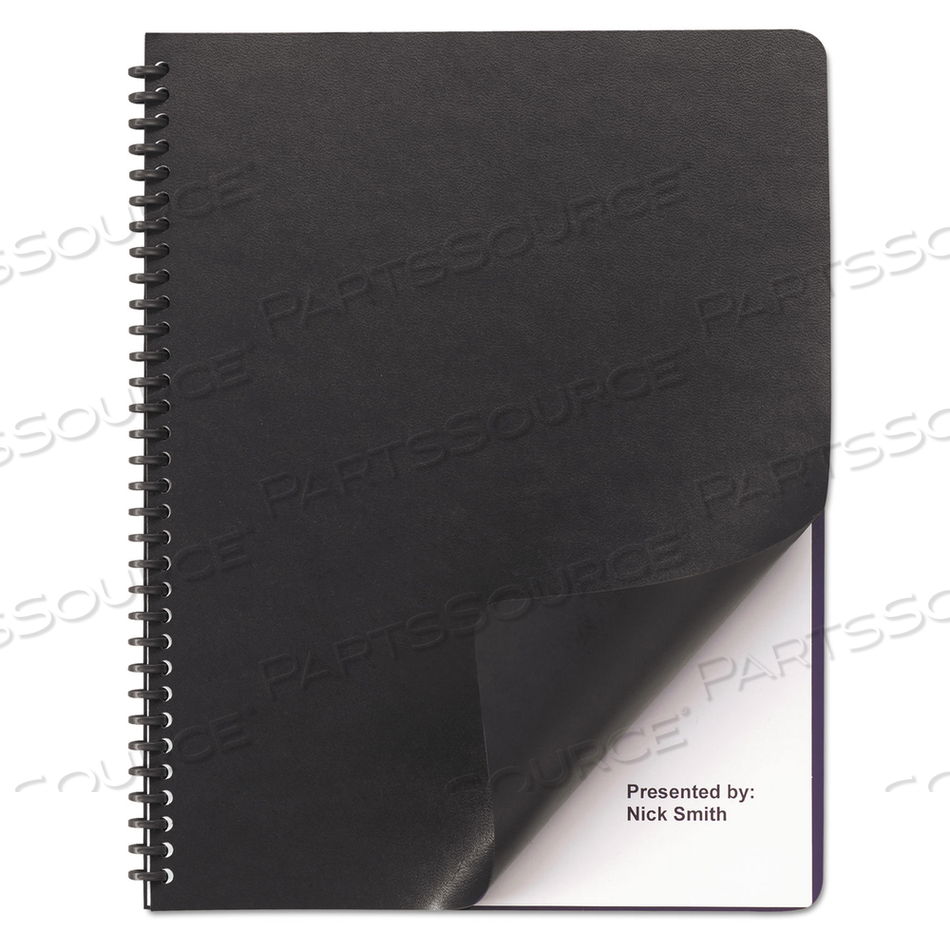 LEATHER-LOOK PRESENTATION COVERS FOR BINDING SYSTEMS, BLACK, 11.25 X 8.75, UNPUNCHED by ACCO Brands