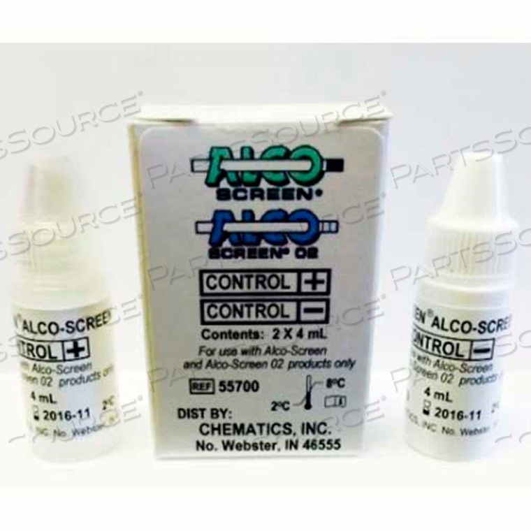 ALCO-SCREEN CONTROLS, CONTAINS 1 NEGATIVE CONTROL AND 1 POSITIVE CONTROL, 1 SET by On-Site Testing Specialist Inc