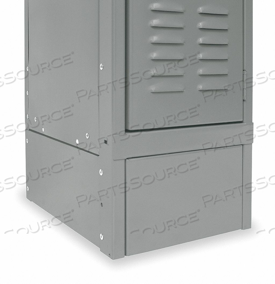 STEEL LOCKER ACCESSORY, CLOSED FRONT BASE 15"W X 6"H - DARK GRAY by Hallowell STEEL LOCKER ACCESSORY, CLOSED FRONT BASE 15"W X 6"H - DARK GRAY by Hallowell