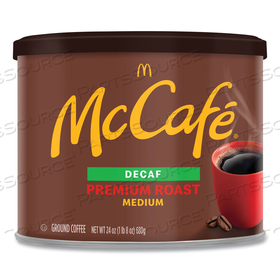 GROUND COFFEE, PREMIUM ROAST DECAF, 24 OZ CAN by McCafe GROUND COFFEE, PREMIUM ROAST DECAF, 24 OZ CAN by McCafe