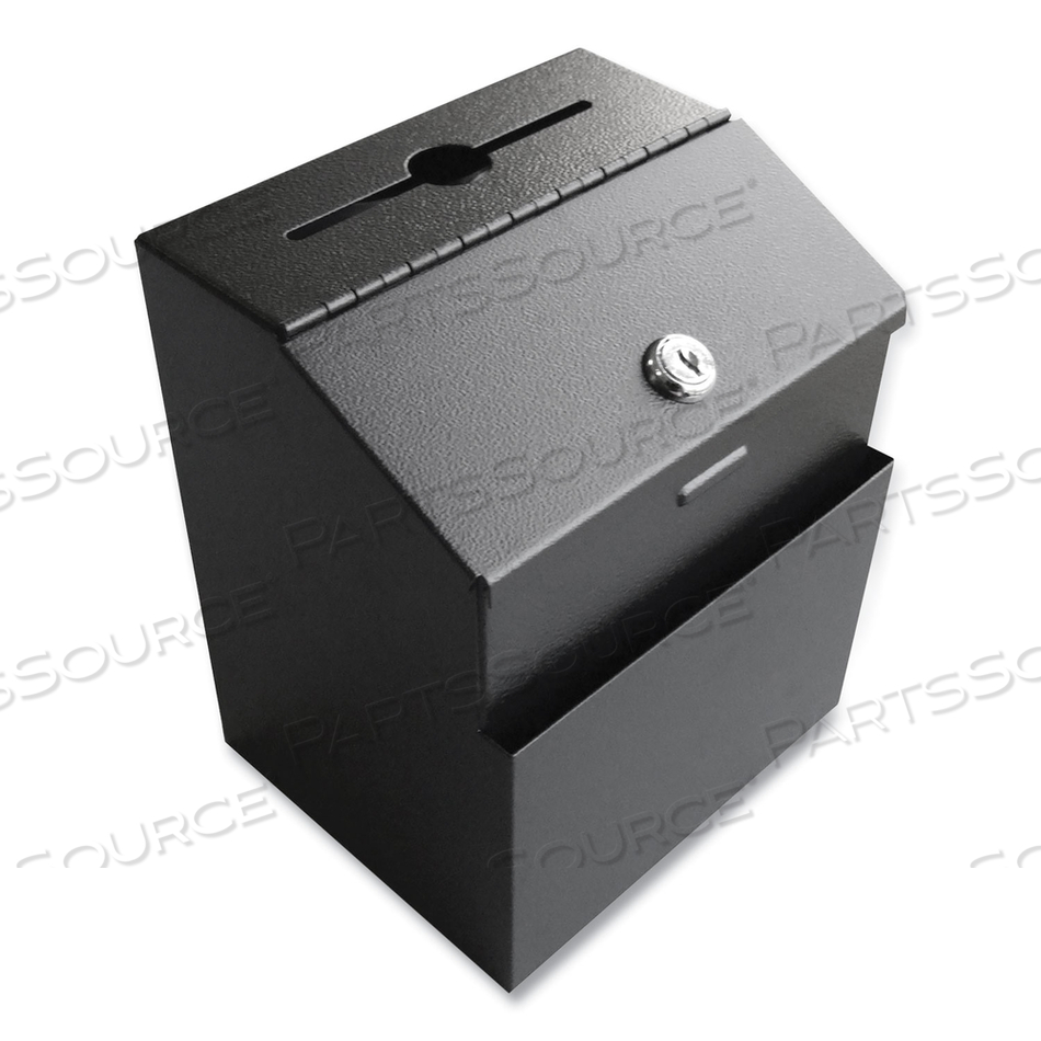 METAL SUGGESTION BOX, 7.25 X 6.25 X 8.5, GRAY 