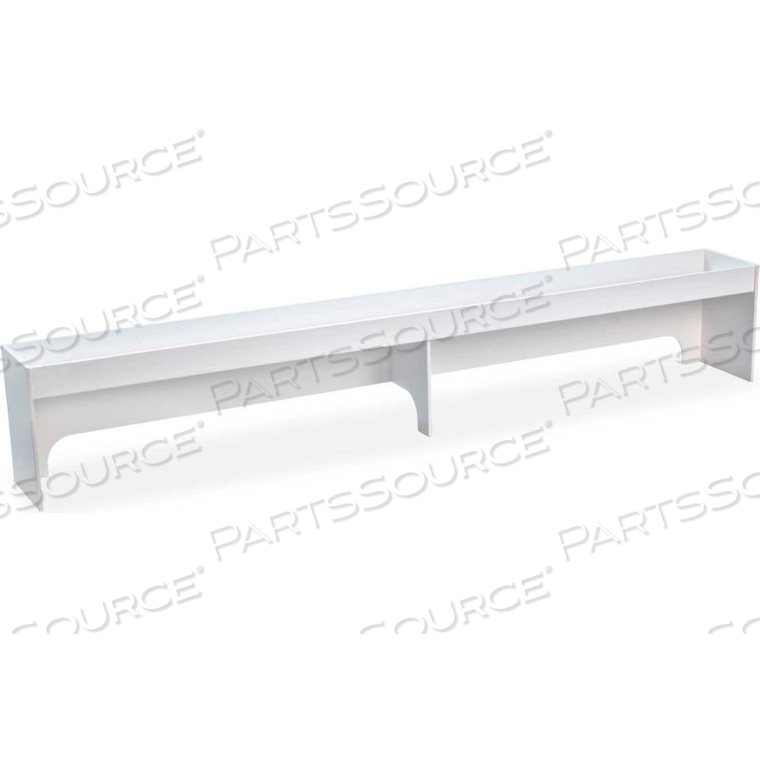 PVC 4' FUME HOOD SHELF, 48"W X 5"D X 8"H, WHITE by TrippNT, Inc