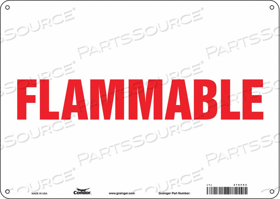 DANGER SIGN, HORIZONTAL RECTANGLE, NUMBER OF PRINTED SIDES 1, ENGLISH, SIGN FORMAT OTHER FORMAT, SIGN LEGEND FLAMMABLE, SIGN LEGEND BACKGROU by Condor DANGER SIGN, HORIZONTAL RECTANGLE, NUMBER OF PRINTED SIDES 1, ENGLISH, SIGN FORMAT OTHER FORMAT, SIGN LEGEND FLAMMABLE, SIGN LEGEND BACKGROU by Condor