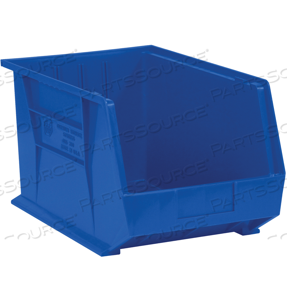 PLASTIC STACK & HANG BIN BOXES, 10 3/4" X 8 1/4" X 7", BLUE, 6/CASE by BOX Partners (Box Acquisitions, LLC)