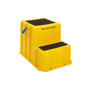 2 STEP PLASTIC STEP STAND EXTRA LARGE - YELLOW 25-1/2"W X 33"D X 24"H by US Roto Molding