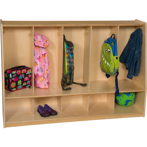 TIP-ME-NOT 36"H, FIVE SECTION LOCKER by Wood Designs