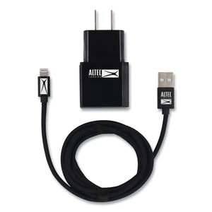 FABRIC LIGHTNING CHARGING CABLE, 3 FT, BLACK by Altec-Lansing