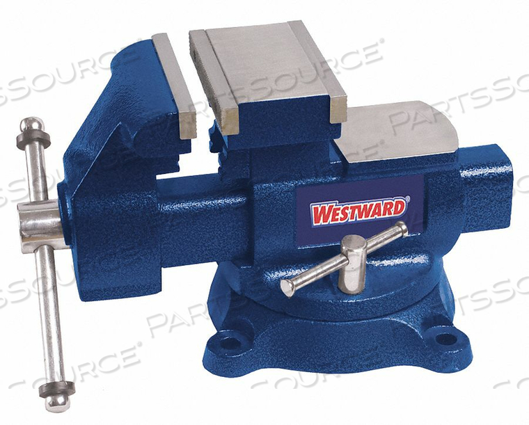 COMBINATION VISE, BODY TENSILE STRENGTH 30,000 PSI, SPINDLE TYPE COVERED, JAW FACE WIDTH 5 1/2 IN, JAW OPENING - MAXIMUM 5 1/2 IN, THROAT DE by Westward