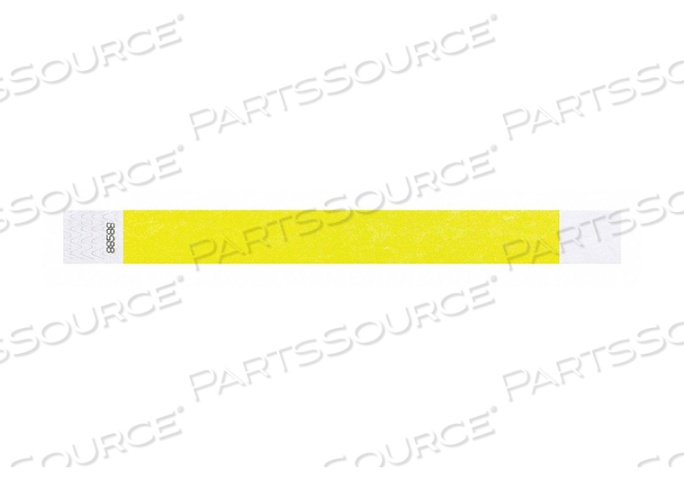 ID WRISTBAND ADHESIVE YELLOW 1IN W PK500 by Identiplus