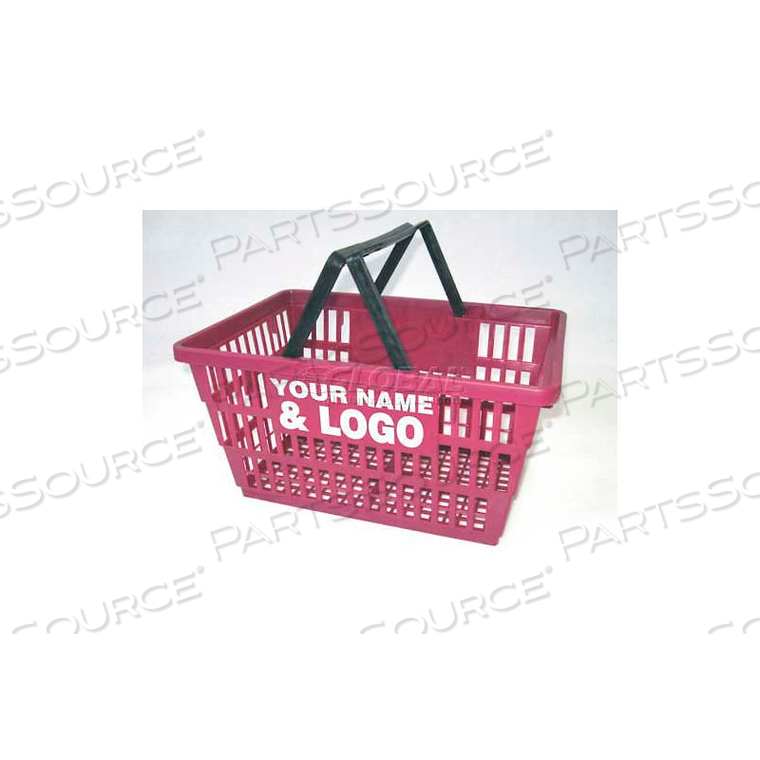 LARGE SHOPPING BASKET WITH PLASTIC HANDLE 33 LITER 19-3/8"L X 13-1/4"W X 10"H GRAPE by Good L Corporation