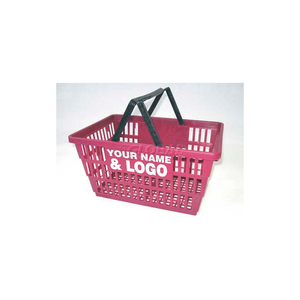LARGE SHOPPING BASKET WITH PLASTIC HANDLE 33 LITER 19-3/8"L X 13-1/4"W X 10"H GRAPE by Good L Corporation LARGE SHOPPING BASKET WITH PLASTIC HANDLE 33 LITER 19-3/8"L X 13-1/4"W X 10"H GRAPE by Good L Corporation