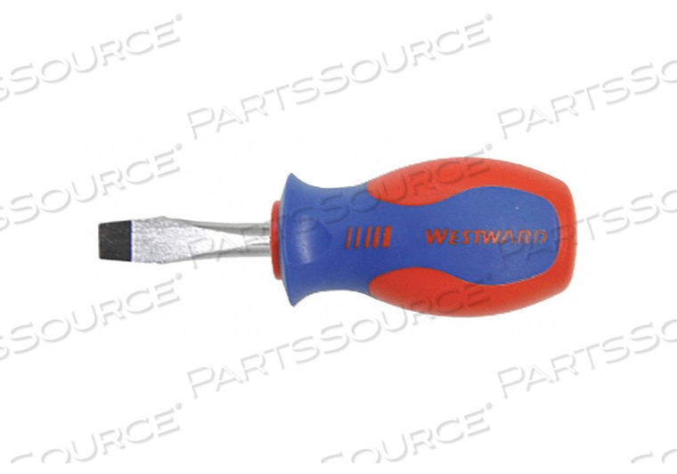 GENERAL PURPOSE SLOTTED SCREWDRIVER, TIP SIZE 1/4 IN, SLOTTED, ERGONOMIC, OVERALL LENGTH 4 IN, ESD SAFE NO, NON-SPARKING NO, NON-MAGNETIC NO by Westward GENERAL PURPOSE SLOTTED SCREWDRIVER, TIP SIZE 1/4 IN, SLOTTED, ERGONOMIC, OVERALL LENGTH 4 IN, ESD SAFE NO, NON-SPARKING NO, NON-MAGNETIC NO by Westward