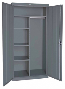 COMBO WARDROBE CABINET 72 H 46 W GRAY by Sandusky Lee Cabinets