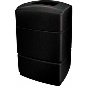 40 GALLON RECTANGULAR WASTE RECEPTACLE, - BLACK by Dci Marketing