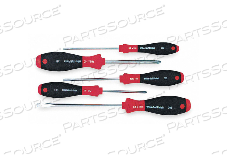5 PIECE SOFTFINISH SLOTTED AND PHILLIPS SCREWDRIVER SET by Wiha Tools 5 PIECE SOFTFINISH SLOTTED AND PHILLIPS SCREWDRIVER SET by Wiha Tools