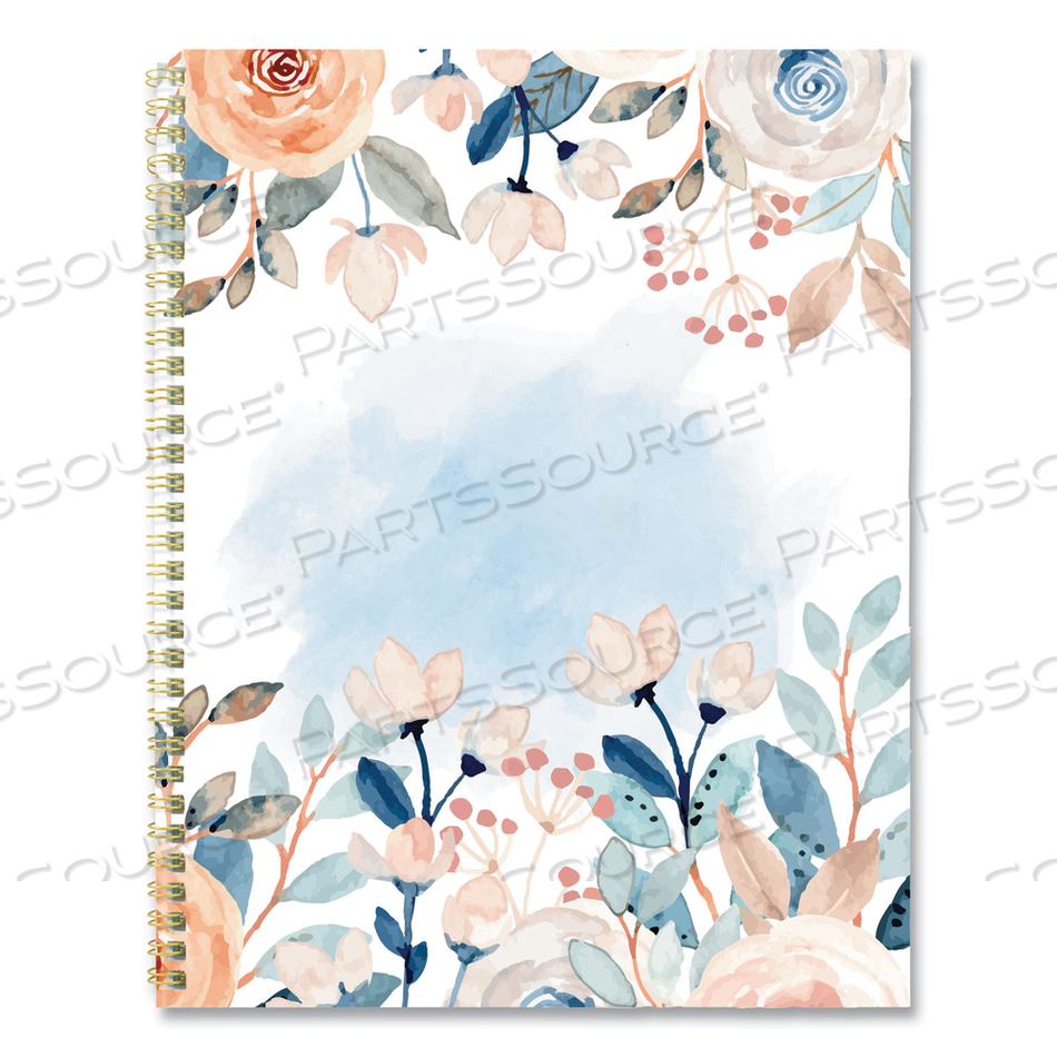 MONTHLY 14-MONTH PLANNER, SPRING FLORAL WATERCOLOR ARTWORK, 11 X 8.5, MULTICOLOR COVER, 14-MONTH (DEC TO JAN): 2022 TO 2024 