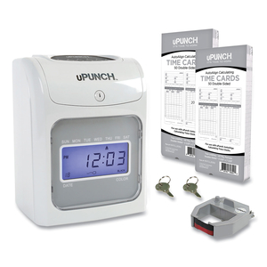 HN2500 ELECTRONIC CALCULATING TIME CLOCK BUNDLE, LCD DISPLAY, BEIGE/GRAY by uPunch