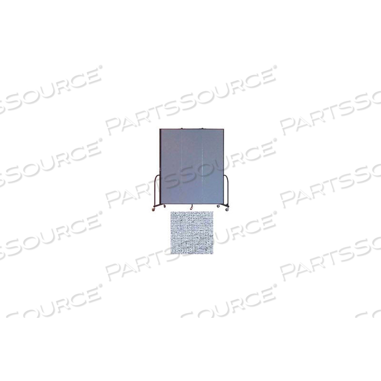 3 PANEL PORTABLE ROOM DIVIDER, 7'4"H X 5'9"L, VINYL COLOR: BLUE TIDE by Screenflex