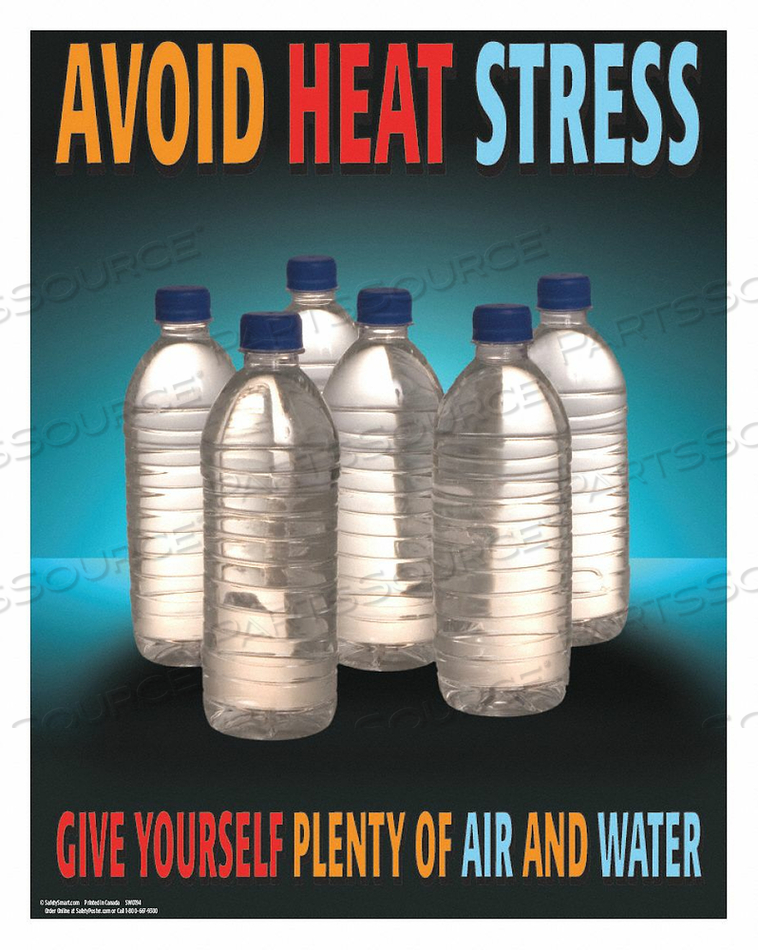 SAFETY POSTER AVOID HEAT STRESS GIVE ENG by SafetyPoster