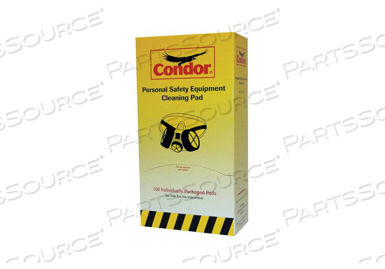 RESPIRATOR WIPES ALCOHOL PK100 by Condor