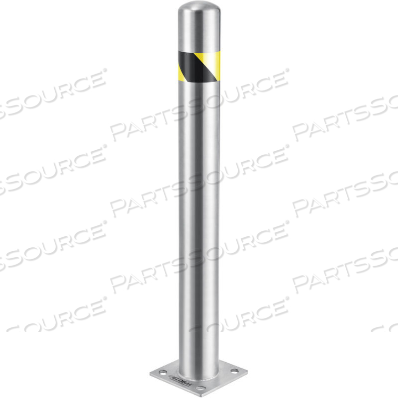 SAFETY BOLLARD, STAINLESS STEEL, 42" H X 4-1/2" DIAMETER by Approved Vendor