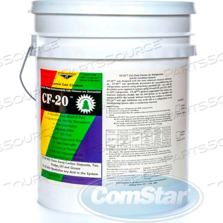 CF-20 INTERNAL REFRIGERATION COIL SYSTEM CLEANER 5 GALLONS by Comstar International Inc