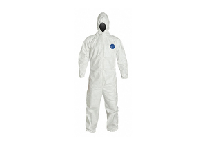 HOODED COVERALL ELASTIC WHITE L by DuPont HOODED COVERALL ELASTIC WHITE L by DuPont