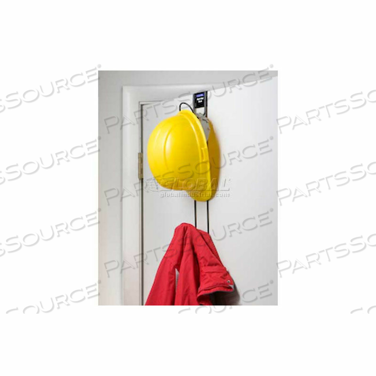 OVER THE DOOR 2 HOOK HARD HAT COAT AND PURSE RACK, 3"L X 4-3/4"W X 19"H by Horizon Mfg Enterprises, Inc