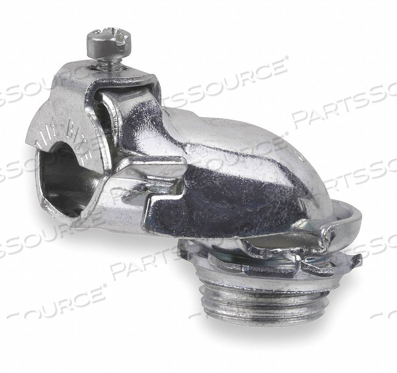 CONNECTOR, AC/FLEX CONDUIT, STEEL, 90 DEGREE, 3/8 IN. by ABB, Inc. 