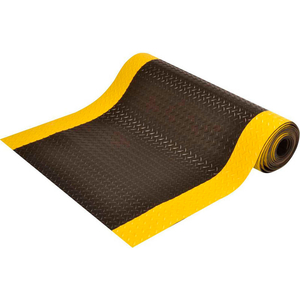DIAMOND SWITCHBOARD MAT 1/4" THICK 3' X 75' BLACK/YELLOW by Notrax